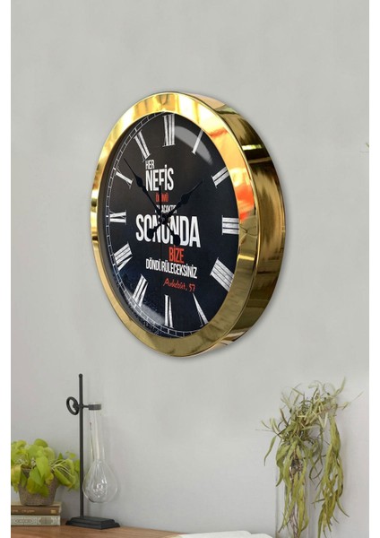 36 cm Gold Metal Söz Duvar Saati, Şık ve Anlamlı Hediye Seçeneği modelleri