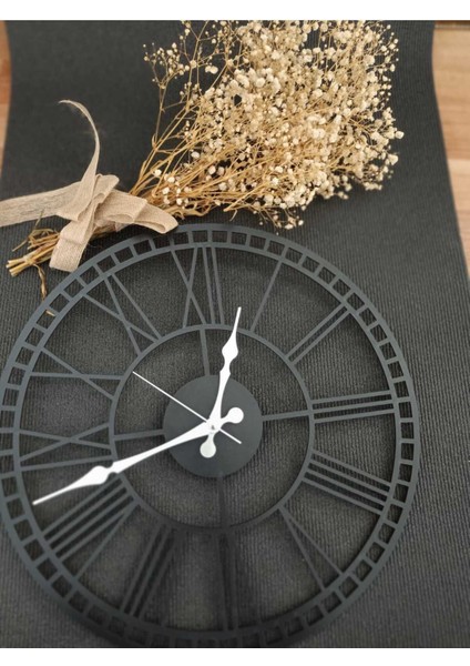 40 cm Siyah Dekoratif Duvar Saati, Şık ve Modern Tasarım fırsatları