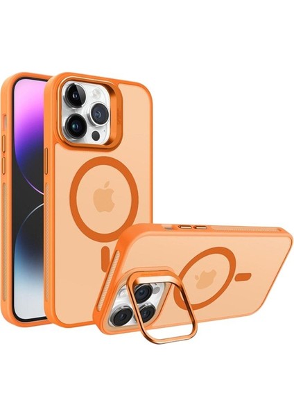 Iphone 13 Pro Için Standlı Lens Hediyeli Magsafe Maksimum Koruma Armor Kılıf