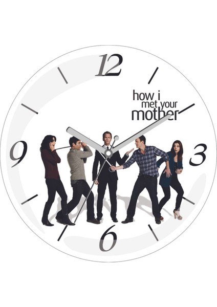 Sessiz Akışlı Bombeli Gerçek Cam Duvar Saati, Şık Siyah Tasarım