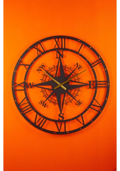 Şık Siyah Metal Duvar Saati, 100X100 Cm, 1,5 mm Kalınlık fiyatları