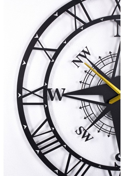 Şık Siyah Metal Duvar Saati, 100X100 Cm, 1,5 mm Kalınlık modelleri