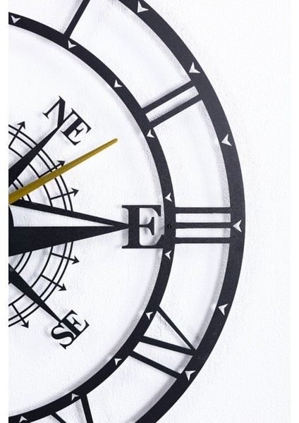 Şık Siyah Metal Duvar Saati, 100X100 Cm, 1,5 mm Kalınlık fırsatları