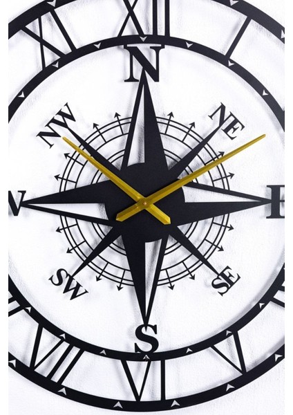 Şık Siyah Metal Duvar Saati, 100X100 Cm, 1,5 mm Kalınlık indirimleri