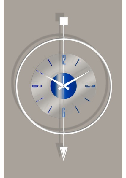 Şeffaf Iskandinav Tarzında 48X72 cm Sarkaçlı Duvar Saati Beyaz, Mavi fırsatları