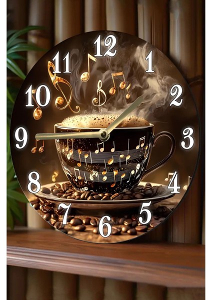 Sessiz Yuvarlak Ahşap Duvar Saati, 3D ve 2d Tasarım, Kuvars Hareketli, Şık Dekorasyon Aksesuarı