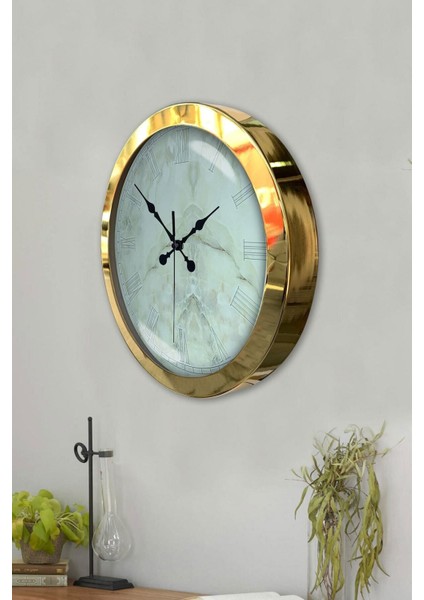Altın Renkli 36 cm Metal Mutfak Duvar Saati, Şık ve Zarif Tasarım fiyatları