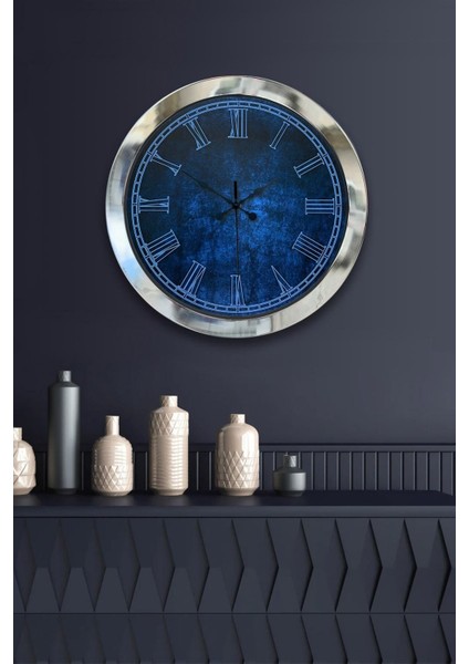 Krom Metal 36 cm Duvar Saati, Şık ve Modern Dekorasyon Için Mükemmel Seçim