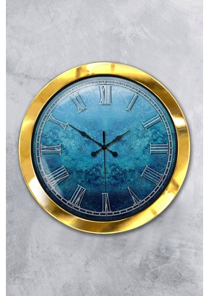 Şık 36 cm Altın Kaplama Metal Duvar Saati, Ev ve Ofis Dekoru Için Ideal Seçim