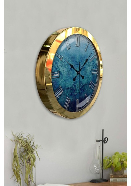 Şık 36 cm Altın Kaplama Metal Duvar Saati, Ev ve Ofis Dekoru Için Ideal Seçim fırsatları