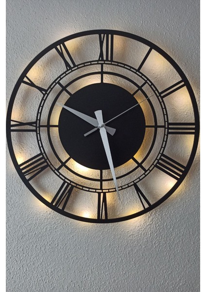 Şık Siyah Roma Rakamlı Duvar Saati, Zarif ve Benzersiz Dekorasyon Parçası fiyatları