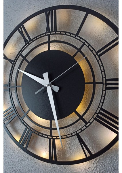 Şık Siyah Roma Rakamlı Duvar Saati, Zarif ve Benzersiz Dekorasyon Parçası modelleri