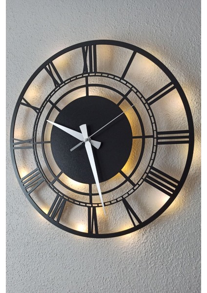 Şık Siyah Roma Rakamlı Duvar Saati, Zarif ve Benzersiz Dekorasyon Parçası indirimleri