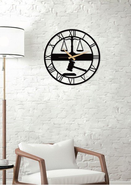 Şık Siyah Metal Duvar Saati, 50X50 Cm, Ev ve Ofis Dekoru Için Ideal fiyatları
