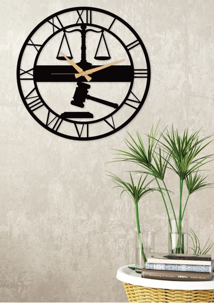 Şık Siyah Metal Duvar Saati, 50X50 Cm, Ev ve Ofis Dekoru Için Ideal modelleri