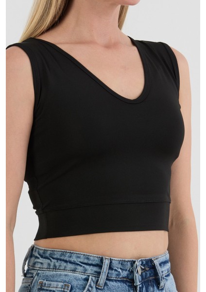 Basic V Yaka Crop Body indirimleri