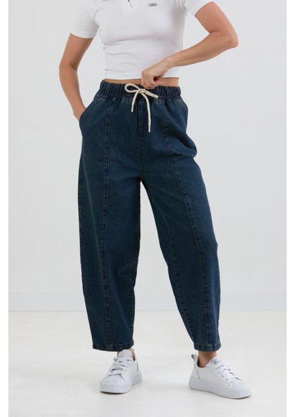 Beli Bağlamalı Slouchy Jean Pantolon modelleri