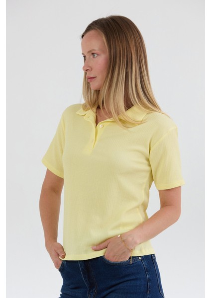 Bürümcük Kumaş Düğmeli Polo Yaka Tişört modelleri