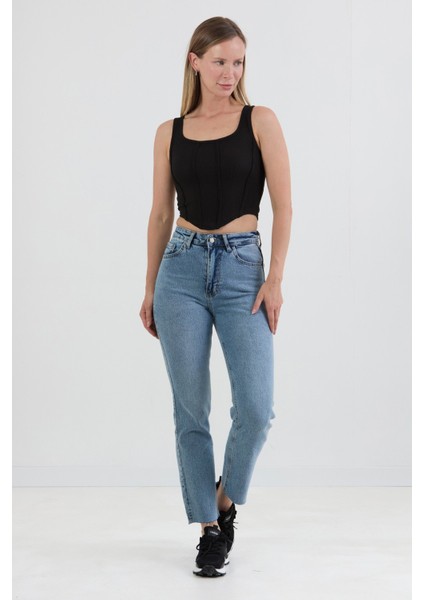 Fitilli Dikişli Crop Body
