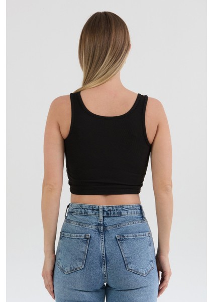 Fitilli Dikişli Crop Body