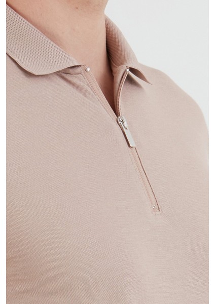 Basic Polo Yaka Yarım Fermuarlı Tişört indirimleri