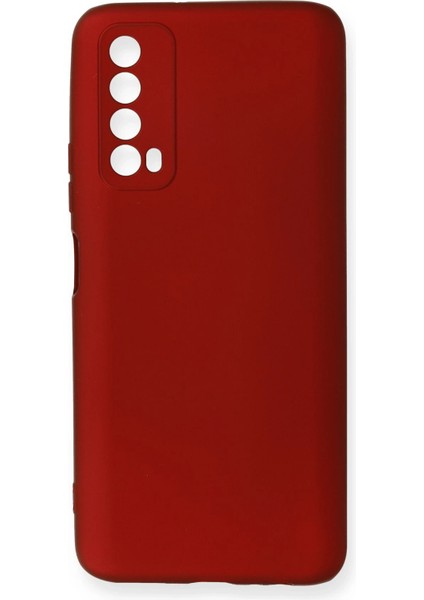 Huawei P Smart 2021 Kılıf First Silikon - Bordo Drstr