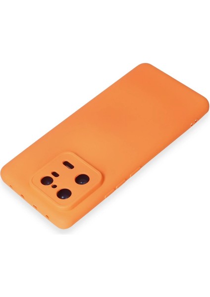 Xiaomi Mi 13 Pro Kılıf Nano Içi Kadife Silikon - Turuncu Drstr modelleri