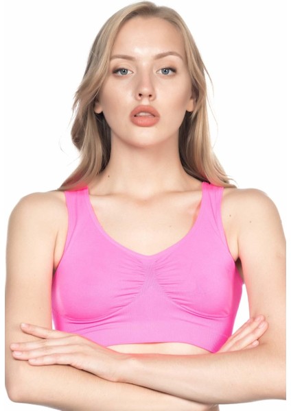 Modlive Neon Fuşya Mı Emay 4001 Soft Sporcu Büstiyer