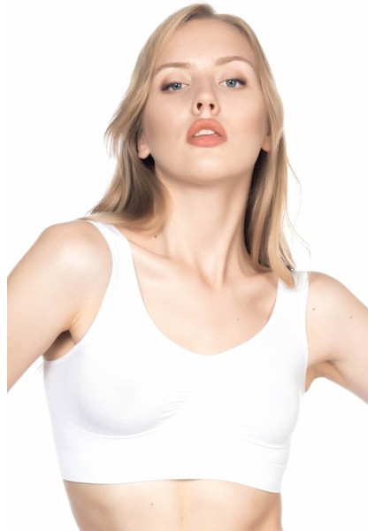 Modlive Beyaz Mı Emay 4005 Soft Kalın Askı Büstiyer