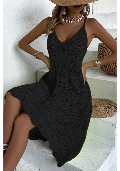 Kadın Ince Askılı Triko Elbise fiyatları