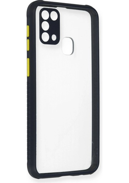 Samsung Galaxy M31 Kılıf Miami Şeffaf Silikon - Lacivert Drstr
