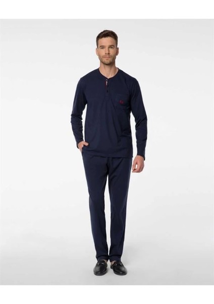 Modlive Pijalux Uzun Kollu Erkek Pijaması 2053