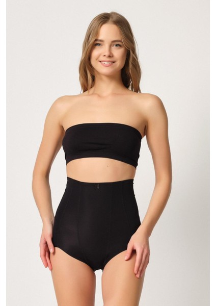 Modlive Siyah Mı Emay 2920 Yüksek Bel Karın Desteklı Slip Lazer Korse