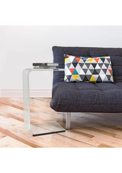 Gri Pleksi C Sehpa, Modern ve Şık Tasarım, Dayanıklı ve Hafif Yapı