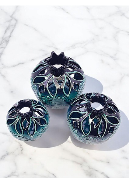 El Işlemeli Nar ve Lale Dekoratif Takımlar, 12 Şık Model fırsatları