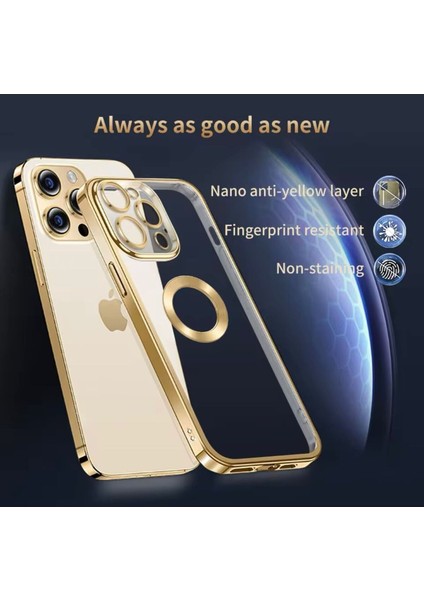iphone 12 Pro Uyumlu Extra Kamera Korumalı (Kamerası Cam Lensli) Lazer Kılıf (Logo Gösteren) modelleri