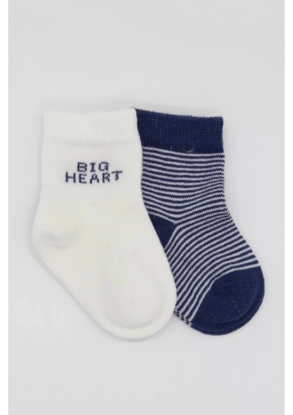 Big Heart Penye Soket Çorap 2'li Lacivert modelleri