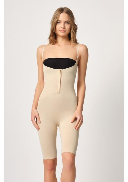 Modlive Ten Mı Emay 2093 Ön Agraflı Göğsü Açık Paçalı Boy Korse