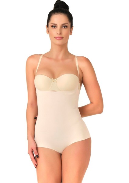 Modlive Ten Mı Emay 2723 Lazer Kesim Göğsü Açık Slip Korse