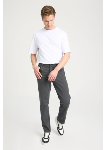 Texas Slim Fit Dar Kesim Normal Bel Antrasit Esnek Pantolon fiyatları