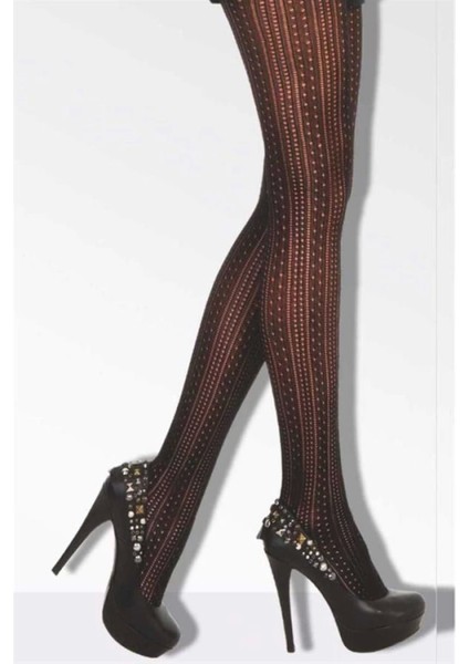 Modlive Daymod Kadın Marry Micro File Desenli Külotlu Çorap