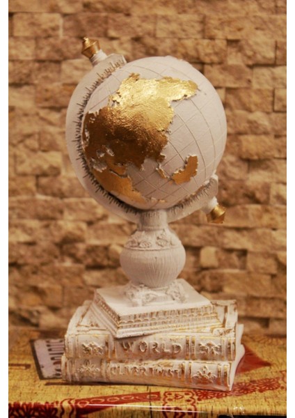 Modern Beyaz Dekoratif Dünya Kitap Büst Büyük Aksesuar