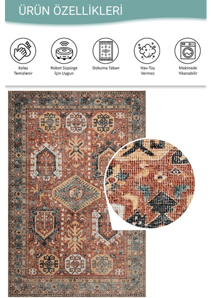 Blues Eskitme Vintage Desenli Renkli Otantik Yıkanabilir Şönil Halı Al 439 fırsatları