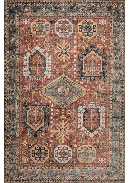 Blues Eskitme Vintage Desenli Renkli Otantik Yıkanabilir Şönil Halı Al 439 fiyatları