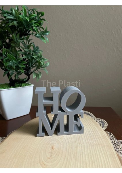 Gri Yazılı Dekoratif Biblo ve Masaüstü Dekor 20X20 cm fiyatları