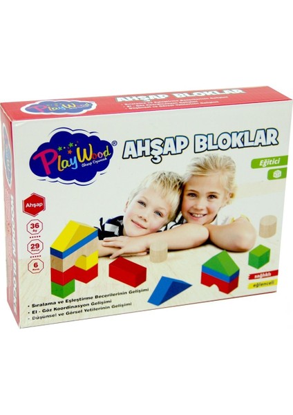 Playwood 29 Parça Ahşap Bloklar