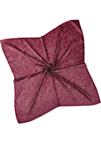 Ebruli Jan Jan Spiral Desenli Eşarp 90X90 cm