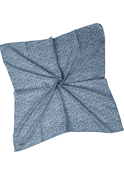 Ebruli Prime Pamuk Comfort Desenli Eşarp 90X90 cm - Yaprak Desenli