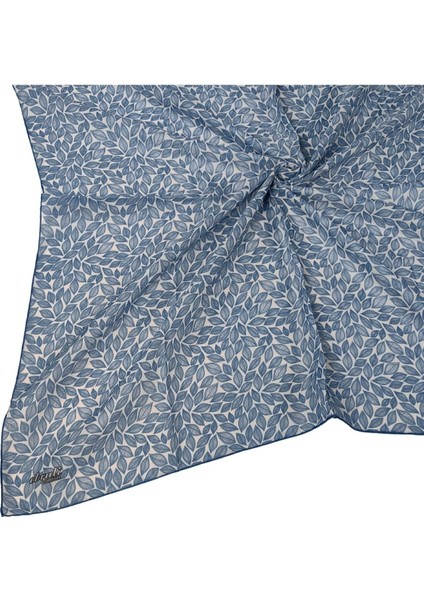 Ebruli Prime Pamuk Comfort Desenli Eşarp 90X90 cm - Yaprak Desenli
