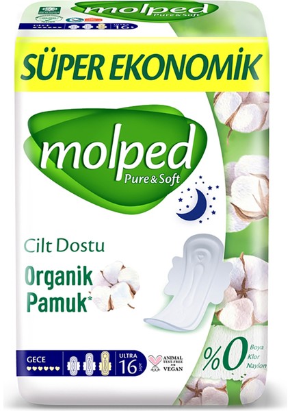 Puresoft Gece Ped Süper Eko 16 Adet